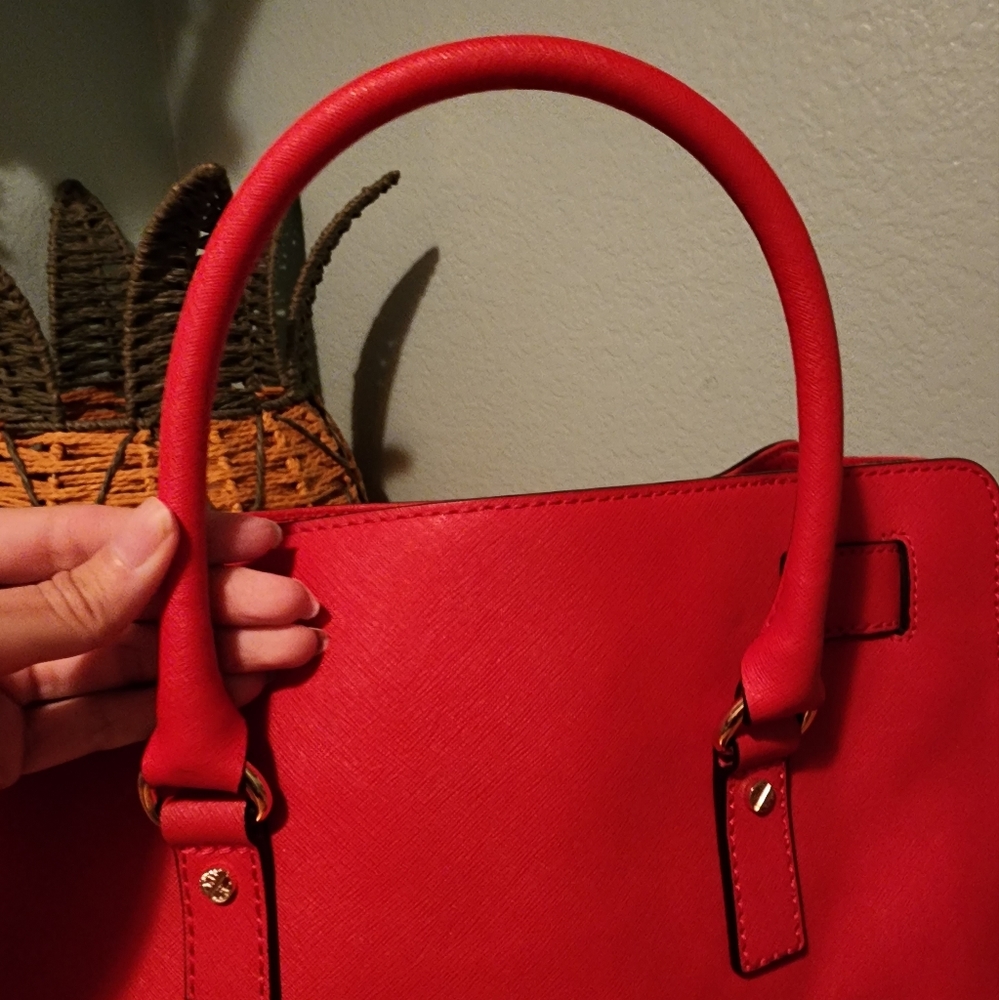 Michael Kors Hamilton Large Satchel Tote Saffiano Shoulder Bag - Picture 5 of 16